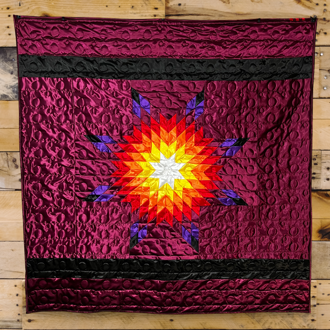 “Sunburst” Queen Size Star Quilt