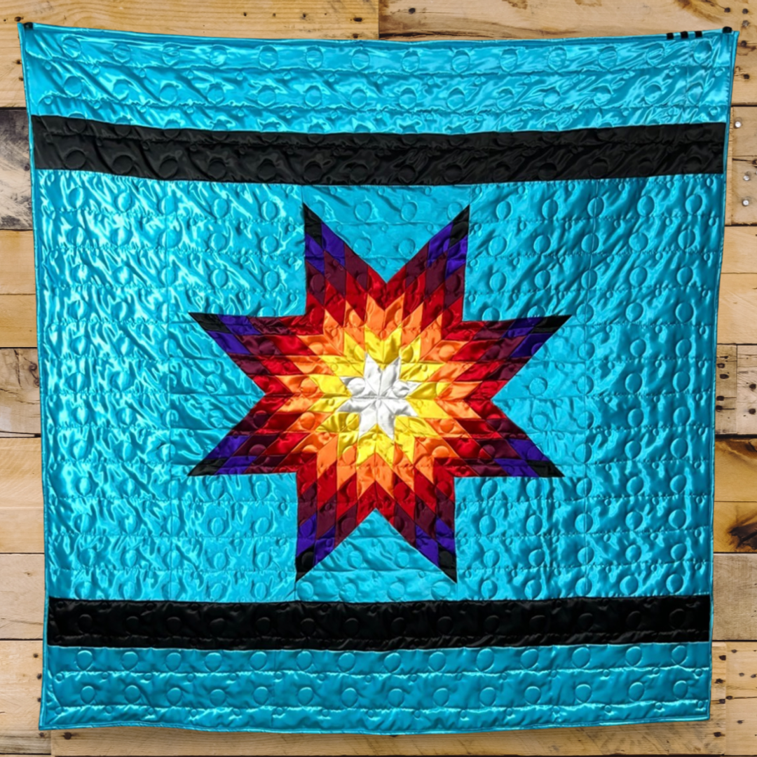 “Sunburst” Queen Size Star Quilt