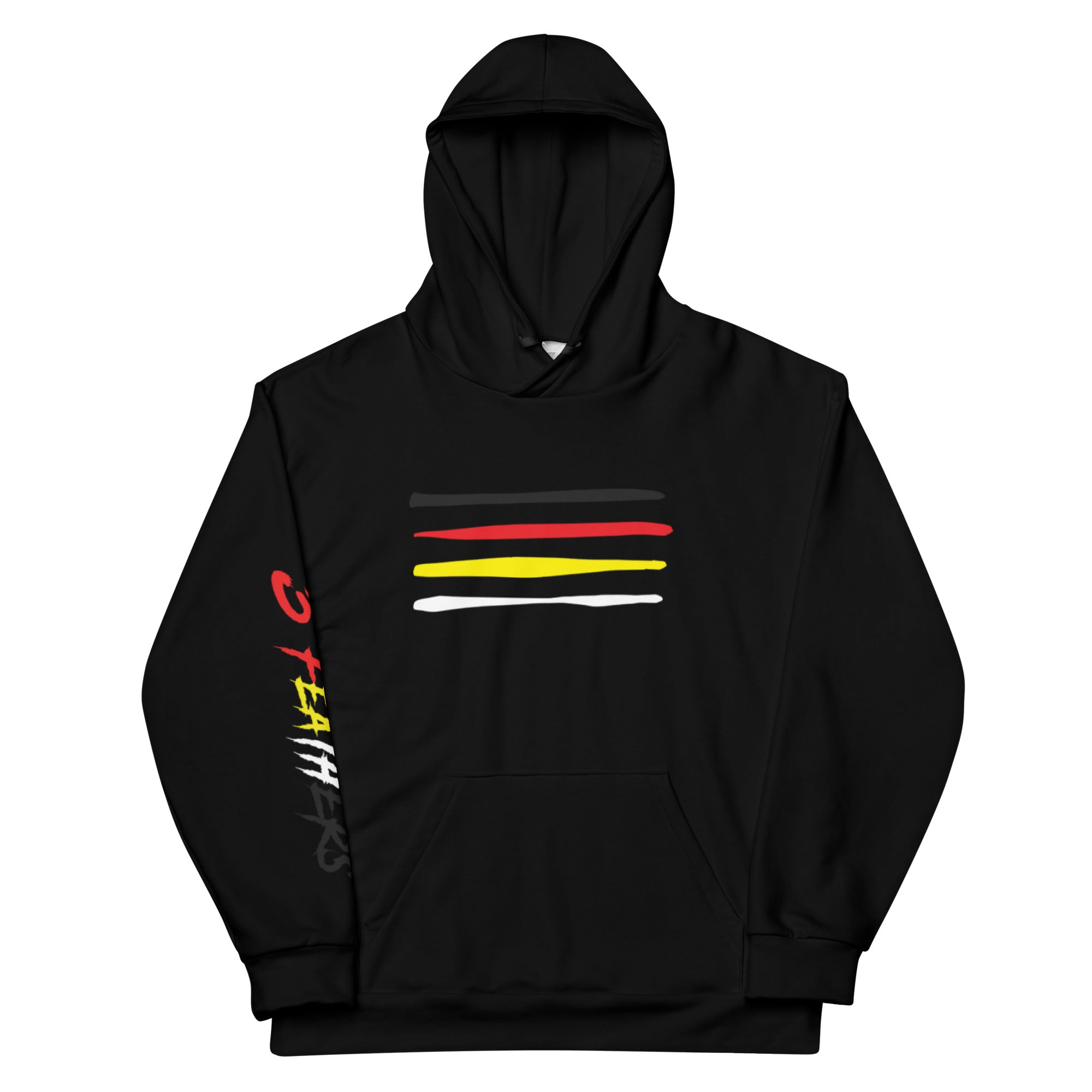 War Paint/3 Feathers Sleeve - Champion Pullover Unisex Hoodie