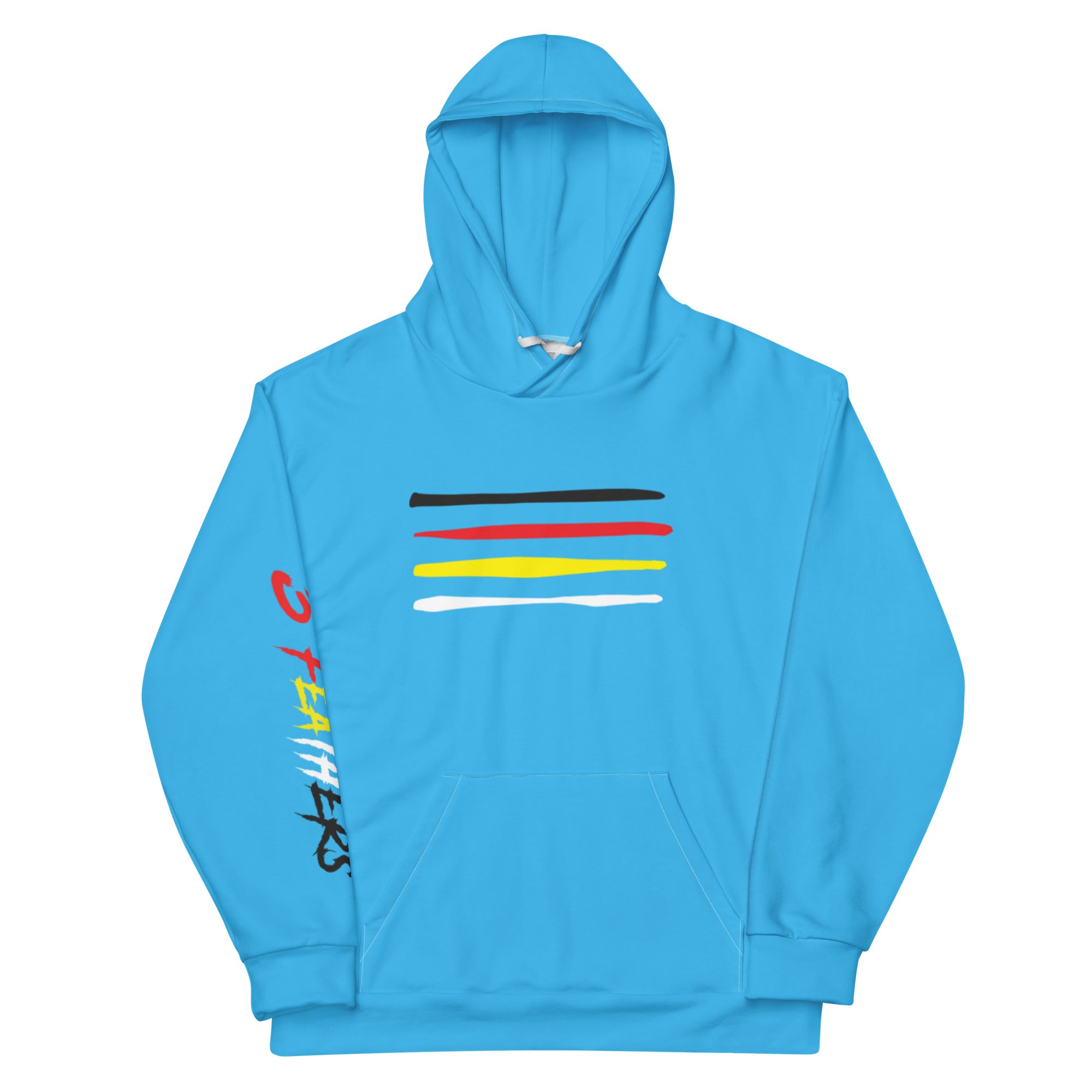 War Paint/3 Feathers Sleeve - Champion Pullover Unisex Hoodie