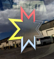 4 Direction Clear Sticker