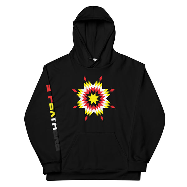 Traditional Star on Black Pullover Hoodie