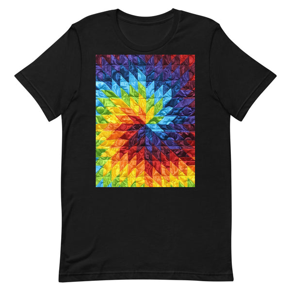 Purple Swirl - Black T-Shirt